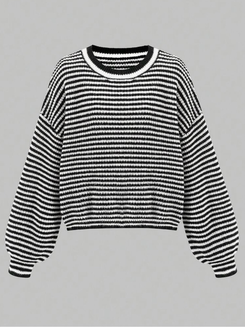 Black & White Striped Knit Sweater